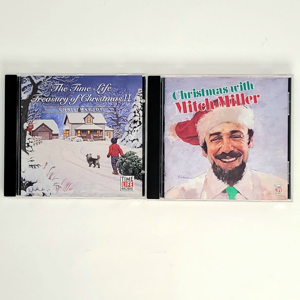 Vintage Christmas Music 2 CD Lot Time Life Treasury of Christmas II Mitch Miller